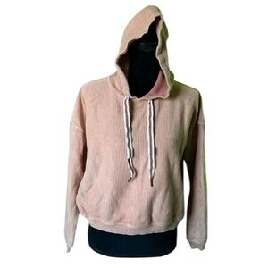 Aerie Women’s Terracotta Orange Ribbed Knit Hoodie XS Extra Small